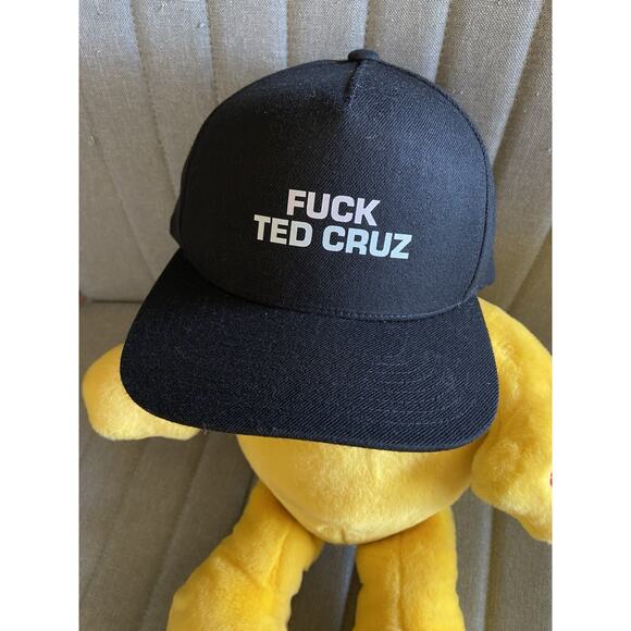 F*CK TED CRUZ Funny Novelty Black Snapback Adjustable Baseball Cap Hat Adult - Picture 2 of 8
